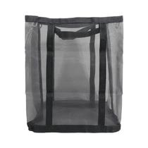 Cesta De Lavanderia Dobrável Em Malha De Nylon, Bolsa Portátil Para Armazenamento De Roupas Sujas