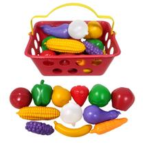 Cesta de Legumes para Cozinha Infantil Meninas com 12 Itens Toy Master