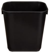 Cesta de lixo Amazon Basics Retangular Pequena de 11 L de Plástico Preto x2