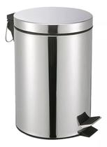 Cesta De Lixo Banheiro Lixeira Metal Inox 3l Com Pedal Luxo