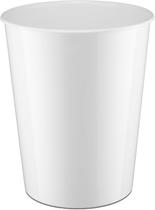 Cesta de lixo Monarch Abode White Metal para quarto de escritório doméstico