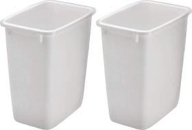 Cesta de Lixo Rubbermaid 2806TP-WHT - 36QT - Branca (2 Unidades)