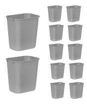 Cesta de lixo Rubbermaid Commercial 28L de plástico cinza x12 Cesta de lixo Rubbermaid Commercial 28L de plástico cinza x12