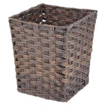 Cesta de lixo tecida MDesign Small Square 4.5L - Marrom Cesta de lixo tecida MDesign Small Square 4.5L - Marrom