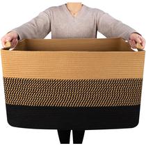 Cesta de manta MINTWOOD Design 56x43x31 cm de juta preta Cesta de manta MINTWOOD Design 56x43x31 cm de juta preta