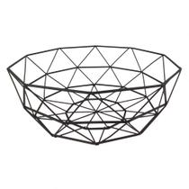 Cesta de metal preto aramada