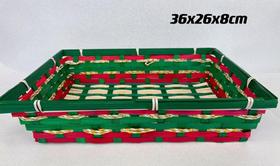 Cesta de Natal Lindo De Bambu Feliz Natal Para Decoração de Mesa Vespera de Natal