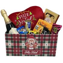 Cesta de Natal Luxo com Mini Chandon Presente Sofisticado Cesta de Natal Luxo com Mini Chandon Presente Sofisticado