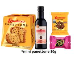 Cesta de natal pequena panetone bauducco + bombom Cesta de natal pequena panetone bauducco + bombom