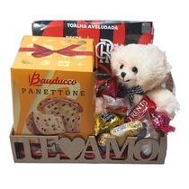 Cesta De Natal Presente Times Futebol Chocolates Urso Toalha