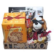 Cesta De Natal Presente Times Futebol Chocolates Urso Toalha