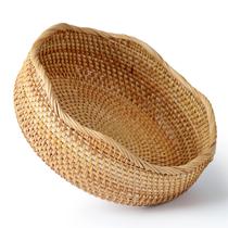 Cesta de pão recortado de vime YANGQIHOME 28,4 x 28,4 x 10 cm