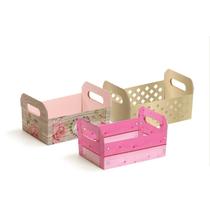 Cesta de papel caixote g 25x19x10cm.decorado cromus