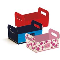 Cesta de Papel Caixote M 22X15X8CM Sortido - Pacote com 10