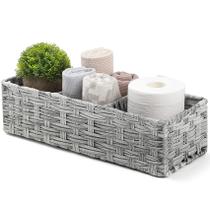 Cesta de papel com tampa de tanque de toalete AOZITA com compartimentos maiores