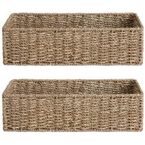 Cesta de papel higiênico StorageWorks Seagrass Wicker, pacote com 2
