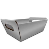 Cesta de Papel Prata 23cm x 16cm x 10,5cm Cesta de Papel Prata 23cm x 16cm x 10,5cm