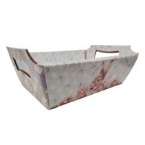 Cesta de Páscoa Coelhinho e Flores - 22cm x 15cm