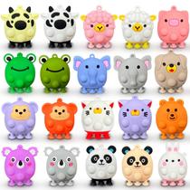 Cesta de Páscoa com 24 Brinquedos Fidget 3D Animais Asoulin