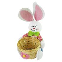 Cesta de Páscoa Decorativa de Coelho 30cm Cesta de Páscoa Decorativa de Coelho 30cm