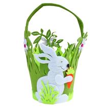 Cesta De Páscoa Para Ovos Chocolate Feltro Com Alça Enfeite Cesta De Páscoa Para Ovos Chocolate Feltro Com Alça Enfeite