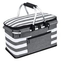 Cesta de Picnic Aislada KEFOMOL Bolsa Refrigeradora Plegable 26L Gris Cesta de Picnic Aislada KEFOMOL Bolsa Refrigeradora Plegable 26L Gris
