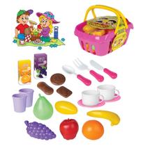 Cesta De Picnic Frutas De Brinquedo Infantil Menino Menina Cesta De Picnic Frutas De Brinquedo Infantil Menino Menina