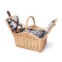 Cesta De Picnic Madely Xadrez Marinho 40X28x20cm - Copa & Cia Cesta De Picnic Madely Xadrez Marinho 40X28x20cm - Copa & Cia