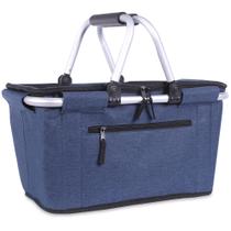 Cesta de Picnic Plegable SIYUAN para Compras, 27L, Azul