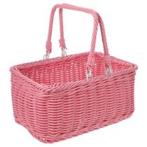 Cesta de Piquenique CALLARON de Vime Rosa 24x24x16 cm