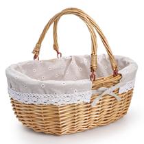 Cesta de piquenique de vime Dicunoy 33 x 27 x 15 cm com alça Cesta de piquenique de vime Dicunoy 33 x 27 x 15 cm com alça