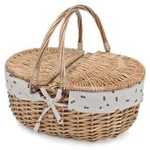 Cesta de piquenique de vime SatiInside 39x29x18cm 0,7 kg Cinza Cinza Cereja Cesta de piquenique de vime SatiInside 39x29x18cm 0,7 kg Cinza Cinza Cereja