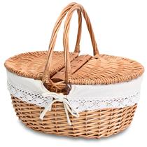 Cesta de piquenique de vime Satis Inside 39x29x18cm 0,7 kg 20L