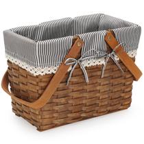 Cesta de piquenique G GOOD GAIN 31x18x25 cm Alças Cinza