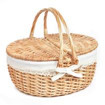 Cesta de piquenique Hap Tim Wicker com tampa 41x31x18 cm