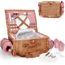 Cesta de piquenique WILLOW WEAVE 41x30x19cm Refrigerador isolado Cesta de piquenique WILLOW WEAVE 41x30x19cm Refrigerador isolado