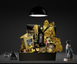 Cesta de Presente Alma Negra Presente Luxo Cliente Amigo Vinho Premium - G&O Group