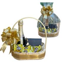 Cesta De Presente Chandon 375Ml Bombons Ouro Branco Carteira Cesta De Presente Chandon 375Ml Bombons Ouro Branco Carteira