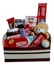 Cesta de Presente, Chocolate + Ursinho Cesta de Presente, Chocolate + Ursinho