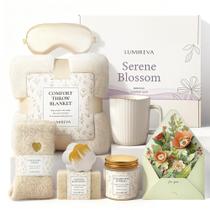 Cesta de Presente de Auto Cuidado de Luxo Lumireva para Mulheres - Abraço Aconchegante em Caixa com Manta de Pelúcia e Vela Aromaterapia, Elegante Kit Spa para Aniversário, Agradecimento e Aniversário para Mãe e Esposa Cesta de Presente de Auto Cuidado de Luxo Lumireva para Mulheres - Abraço Aconchegante em Caixa com Manta de Pelúcia e Vela Aromaterapia, Elegante Kit Spa para Aniversário, Agradecimento e Aniversário para Mãe e Esposa