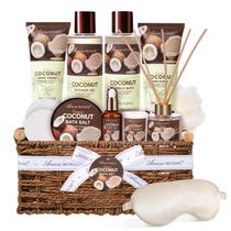 Cesta de presente de spa ArioseMonde Coconut Bath Set para mulheres x13