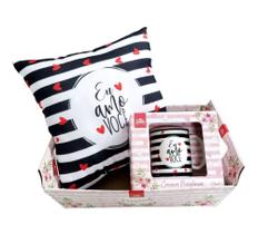 Cesta de Presente Eu Amo Você Com 2 Pçs