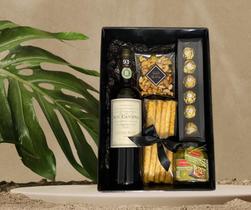 Cesta de Presente Gift G&O Vinho Luxo Presente Vinho Importado Presente Aniversário Diretor com Vinho