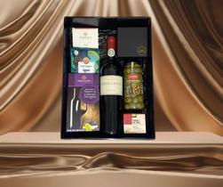 Cesta de Presente Gift Luxo com Vinho