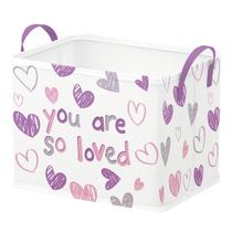 Cesta de presente Hamper Runtoo Pink Heart Storage Girls Baby