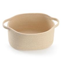 Cesta de presente Happyiren de corda de algodão bege 33 x 20 x 15 cm Cesta de presente Happyiren de corda de algodão bege 33 x 20 x 15 cm