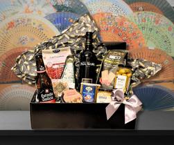 Cesta de Presente Luxo Homem Pai com Vinho Pata Negra Aniversário Dia dos Pais Cesta de Presente Luxo Homem Pai com Vinho Pata Negra Aniversário Dia dos Pais