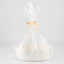 Cesta de presente para bebês JUNBOLE 33x25x13 cm, corda de algodão tecida Cesta de presente para bebês JUNBOLE 33x25x13 cm, corda de algodão tecida