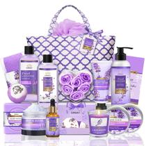 Cesta de Presente Spa EIRNAY 17 Peças Kit de Banho Lavanda