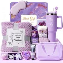 Cesta de Presente Spa Luxuosa de Lavanda Joyvella com Manta Cesta de Presente Spa Luxuosa de Lavanda Joyvella com Manta